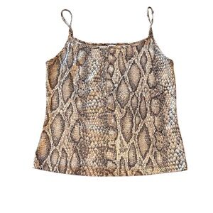 Le Château Snakeskin Print Cami Top – Y2K Vibes – Size M